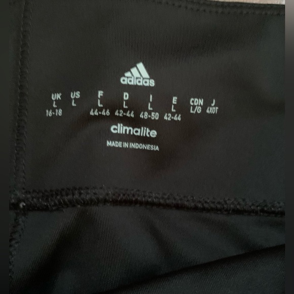 ADIDAS Women’s Climalite Leggings Black Size Large - Picture 3 of 6